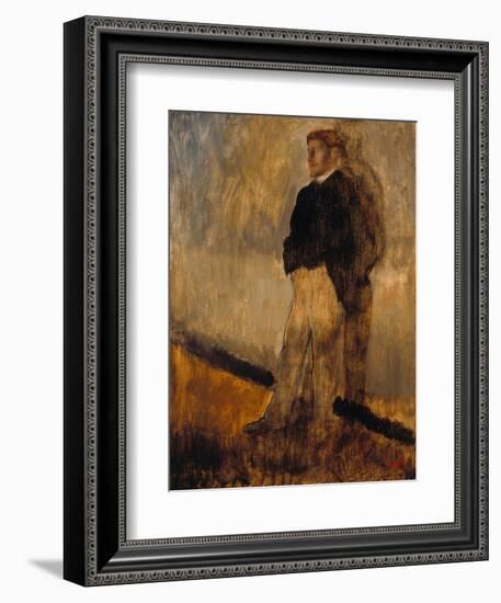 Portrait of a Man Standing with His Hands in His Pockets, 1868-1869-Edgar Degas-Framed Giclee Print