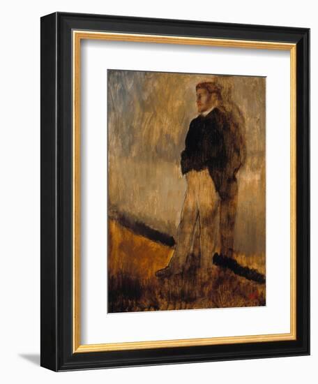 Portrait of a Man Standing with His Hands in His Pockets, 1868-1869-Edgar Degas-Framed Giclee Print