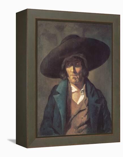 Portrait of a Man, the Vendean, C.1822-23 (Oil on Canvas)-Theodore Gericault-Framed Premier Image Canvas