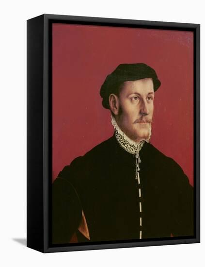 Portrait of a Man, Traditionally Identified as Sir Thomas More (1478-1535) (Oil on Canvas)-Hans Holbein the Younger-Framed Premier Image Canvas