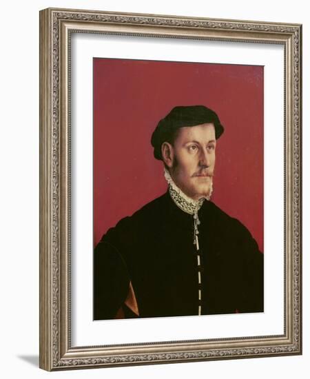 Portrait of a Man, Traditionally Identified as Sir Thomas More (1478-1535) (Oil on Canvas)-Hans Holbein the Younger-Framed Giclee Print