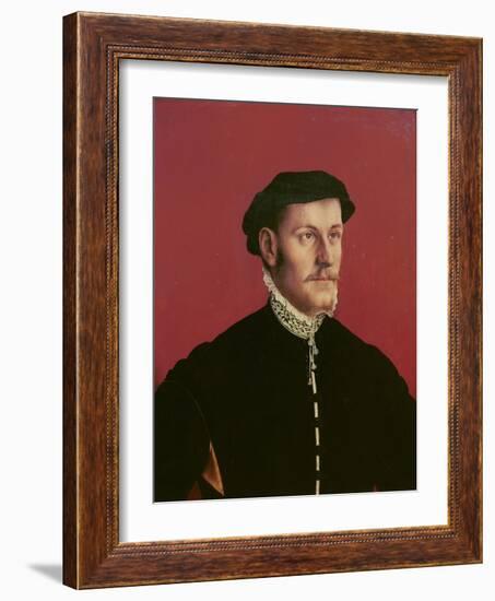 Portrait of a Man, Traditionally Identified as Sir Thomas More (1478-1535) (Oil on Canvas)-Hans Holbein the Younger-Framed Giclee Print