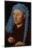 Portrait of a Man with a Blue Chaperon (Man with Ring), C.1429 (Oil on Wood)-Jan van Eyck-Mounted Giclee Print