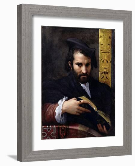 Portrait of a Man with a Book-Parmigianino-Framed Giclee Print