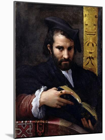 Portrait of a Man with a Book-Parmigianino-Mounted Giclee Print