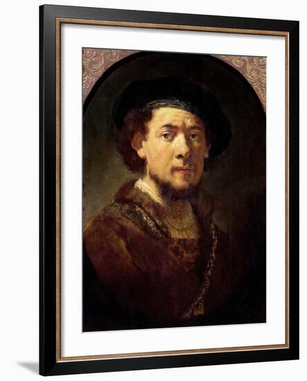 Portrait of a Man with a Gold Chain Or, Self Portrait with Beard, 1634-36-Rembrandt van Rijn-Framed Giclee Print