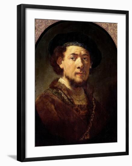 Portrait of a Man with a Gold Chain Or, Self Portrait with Beard, 1634-36-Rembrandt van Rijn-Framed Giclee Print