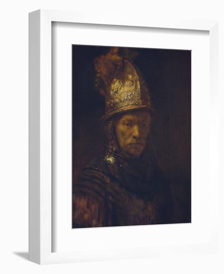 Portrait of a Man with a Golden Helmet, C. 1650-55-Rembrandt van Rijn-Framed Giclee Print