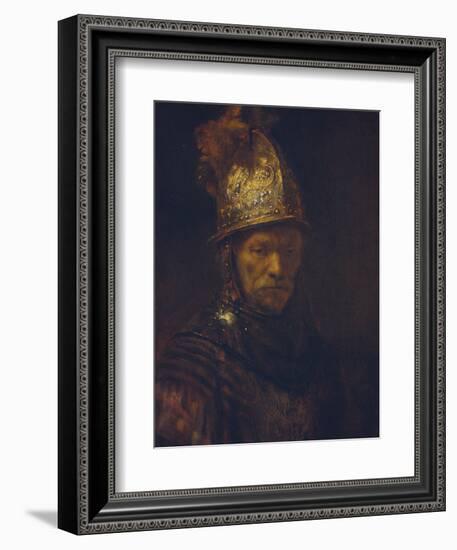 Portrait of a Man with a Golden Helmet, C. 1650-55-Rembrandt van Rijn-Framed Giclee Print