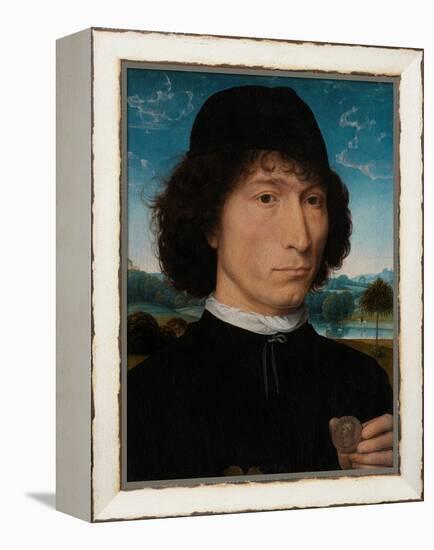 Portrait of a Man with a Roman Medal-Hans Memling-Framed Premier Image Canvas