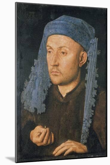 Portrait of a Man with Blue Headdress, C. 1430-Jan van Eyck-Mounted Giclee Print