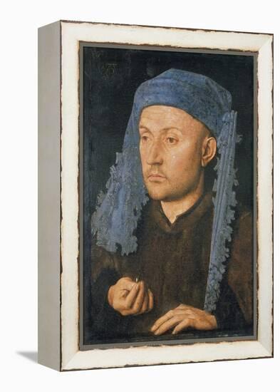 Portrait of a Man with Blue Headdress, C. 1430-Jan van Eyck-Framed Premier Image Canvas