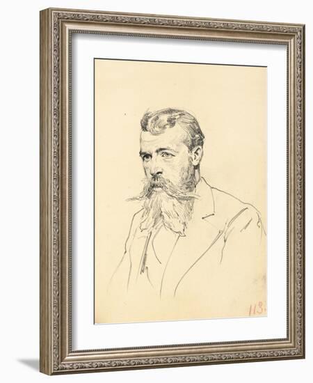 Portrait of a Man with Moustache and Beard, C. 1872-1875-Ilya Efimovich Repin-Framed Giclee Print