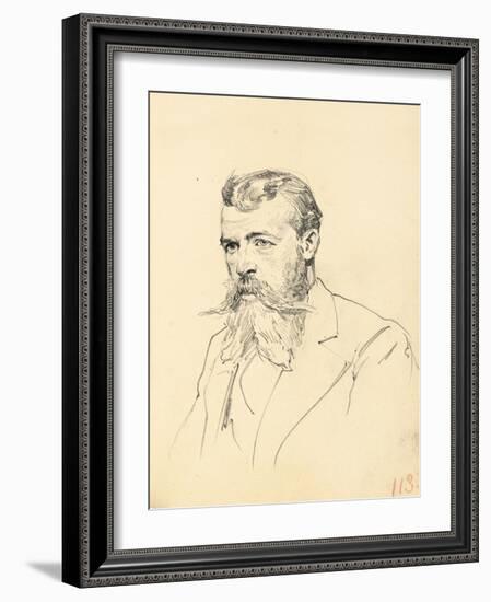 Portrait of a Man with Moustache and Beard, C. 1872-1875-Ilya Efimovich Repin-Framed Giclee Print