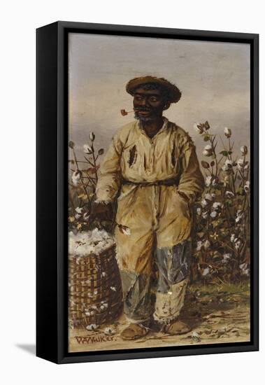 Portrait of a Man with Pipe-William Aiken Walker-Framed Premier Image Canvas