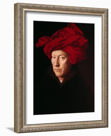 Portrait of a Man-Jan van Eyck-Framed Art Print