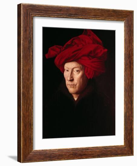 Portrait of a Man-Jan van Eyck-Framed Art Print