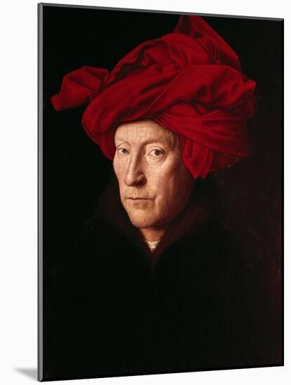 Portrait of a Man-Jan van Eyck-Mounted Art Print