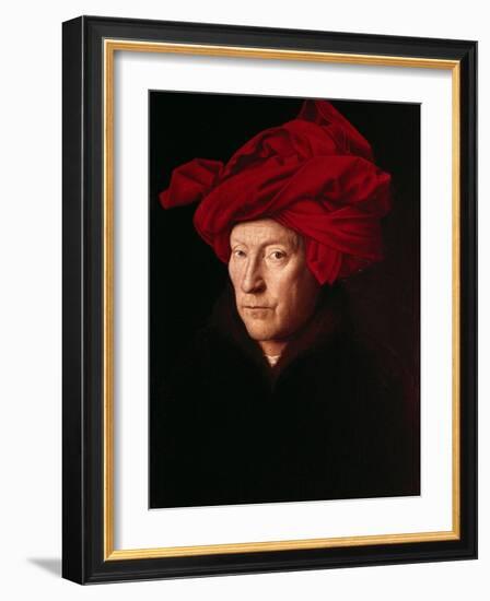 Portrait of a Man-Jan van Eyck-Framed Art Print