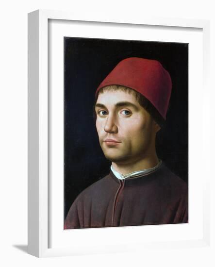 Portrait of a Man-Antonello da Messina-Framed Giclee Print