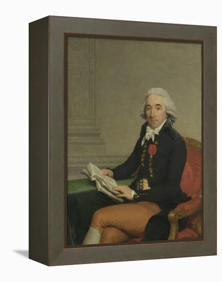 Portrait of a Man-Francois Andre Vincent-Framed Stretched Canvas