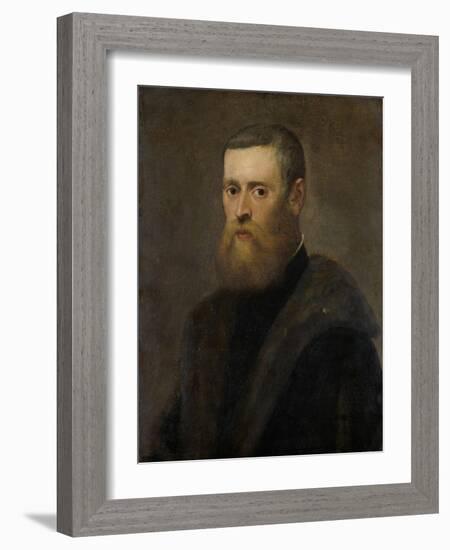 Portrait of a Man-Jacopo Tintoretto-Framed Art Print