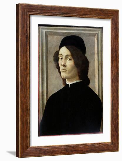 Portrait of a Man-Sandro Botticelli-Framed Giclee Print
