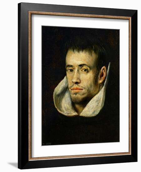 Portrait of a Monk (Dominican or Trinitarian)-El Greco-Framed Giclee Print