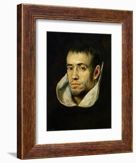 Portrait of a Monk (Dominican or Trinitarian)-El Greco-Framed Giclee Print