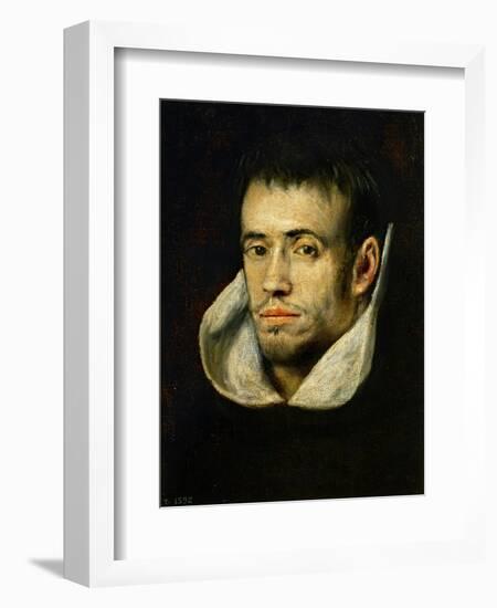 Portrait of a Monk (Dominican or Trinitarian)-El Greco-Framed Giclee Print