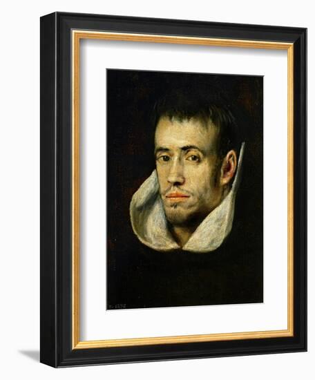 Portrait of a Monk (Dominican or Trinitarian)-El Greco-Framed Giclee Print