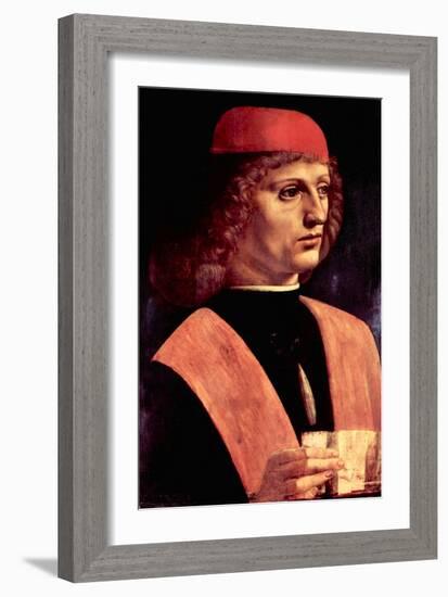 Portrait of a Musician-Leonardo da Vinci-Framed Art Print