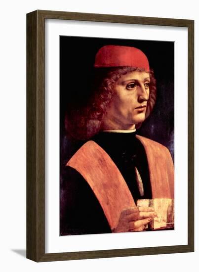 Portrait of a Musician-Leonardo da Vinci-Framed Art Print