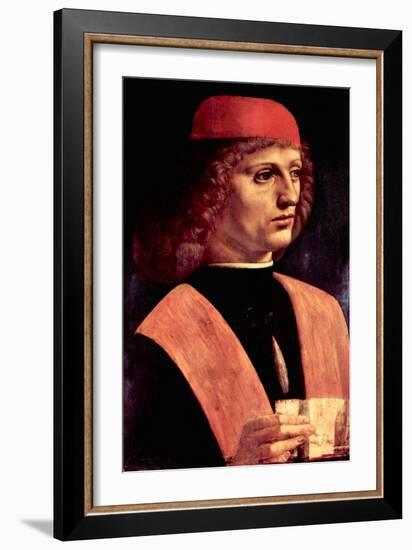 Portrait of a Musician-Leonardo da Vinci-Framed Art Print