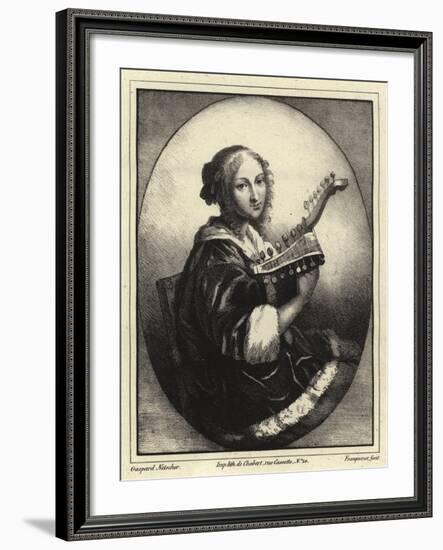 Portrait of a Musician-Caspar Netscher-Framed Giclee Print