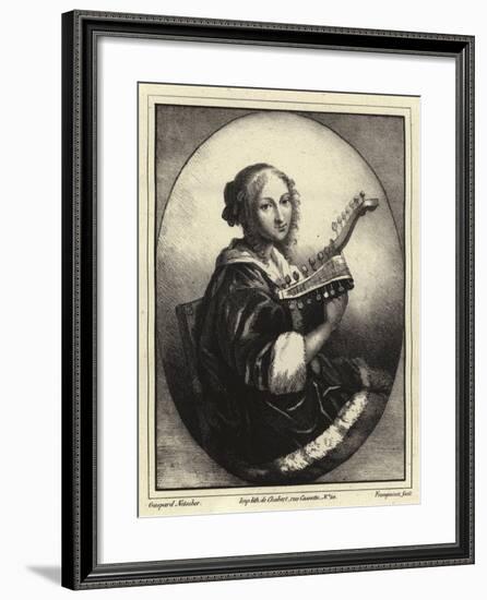 Portrait of a Musician-Caspar Netscher-Framed Giclee Print