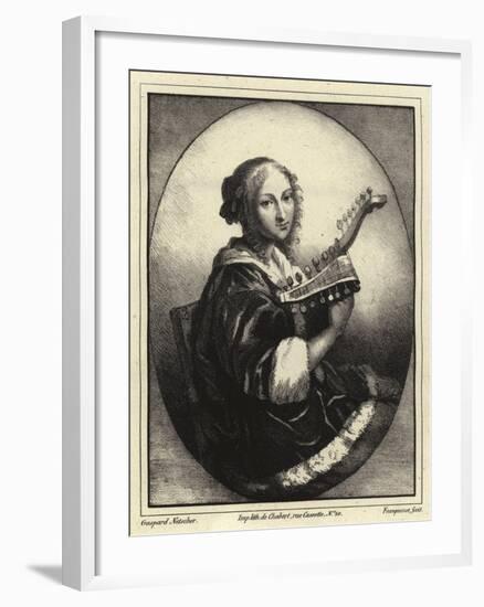 Portrait of a Musician-Caspar Netscher-Framed Giclee Print