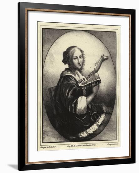 Portrait of a Musician-Caspar Netscher-Framed Giclee Print