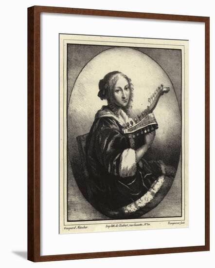 Portrait of a Musician-Caspar Netscher-Framed Giclee Print