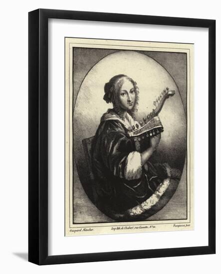 Portrait of a Musician-Caspar Netscher-Framed Giclee Print