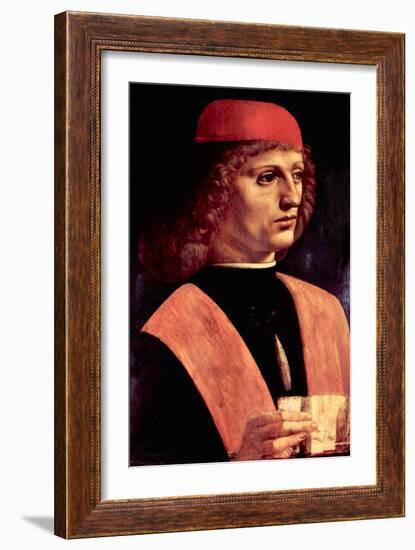 Portrait of a Musician-Leonardo da Vinci-Framed Art Print