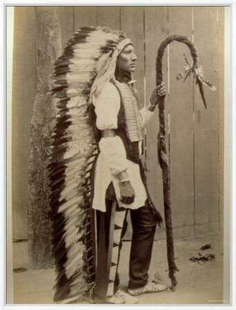 Indskrive Sandsynligvis smag Portrait of a Native American from 'Buffalo Bill's Wild West', 1889'  Photographic Print | Art.com