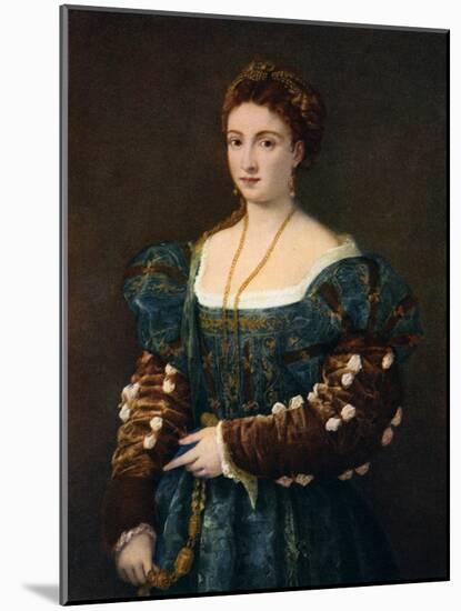 Portrait of a Noblewoman, or La Bella', c1536, (1937). Artist: Titian-Titian-Mounted Giclee Print