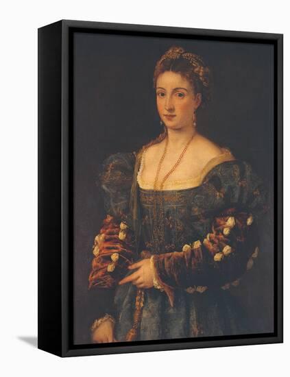 Portrait of a Noblewoman-Titian (Tiziano Vecelli)-Framed Premier Image Canvas