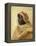 Portrait of a Nubian (Oil on Panel)-Peder Monsted-Framed Premier Image Canvas