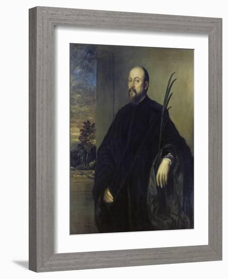 Portrait of a Painter with a Palm Branch, 1561-Titian-Framed Giclee Print