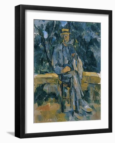 Portrait of a Peasant. 1905-06-Paul Cézanne-Framed Giclee Print