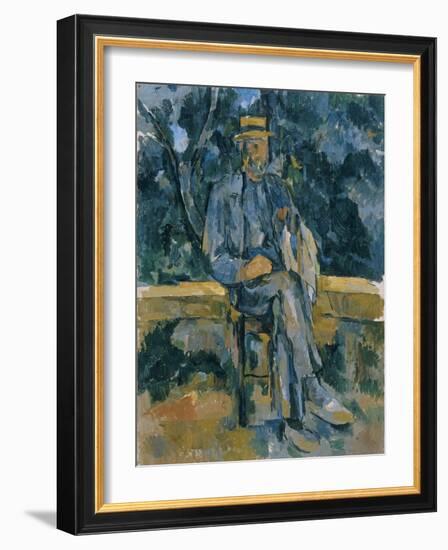 Portrait of a Peasant. 1905-06-Paul Cézanne-Framed Giclee Print