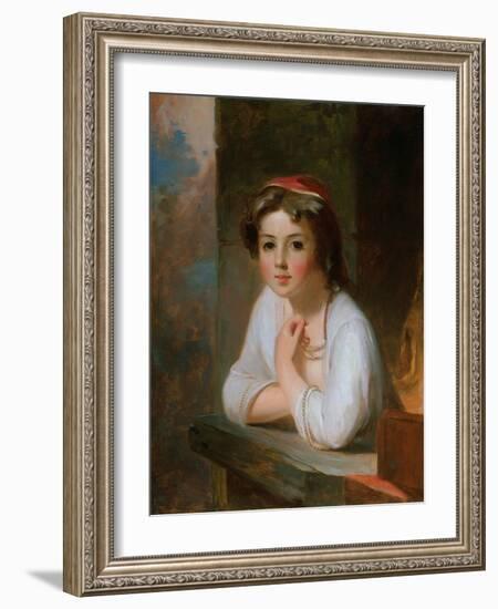 Portrait of a Peasant Girl, 1857-Thomas Sully-Framed Giclee Print