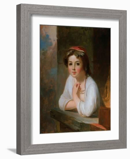 Portrait of a Peasant Girl, 1857-Thomas Sully-Framed Giclee Print